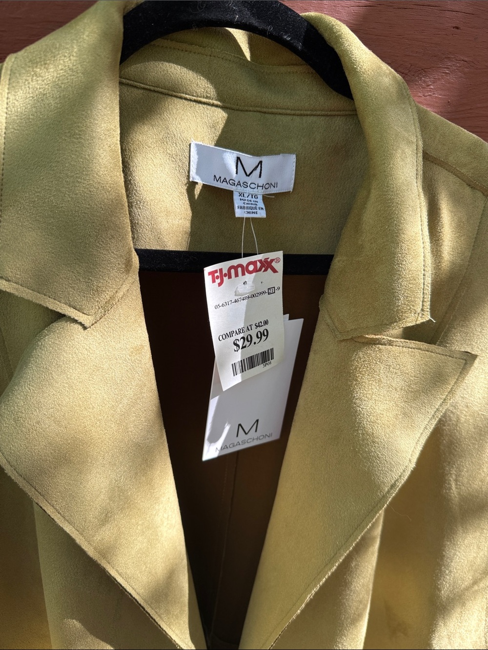 Magaschoni faux suede sleeveless Duster, size XL - Picture 2 of 7